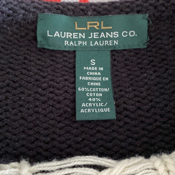 LRL Lauren Jeans Co. Ralph Lauren Black and Cream Geometric Sweater Knit
Size S - Picture 11 of 16